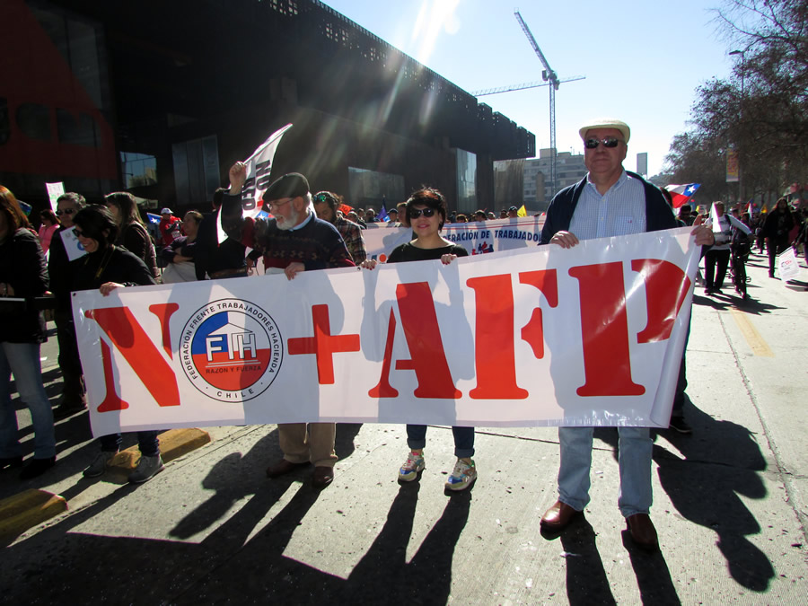 Gremios del FTH presentes! en masiva Segunda Marcha por #NoMásAFP